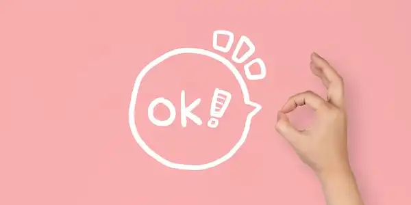 OKを手で表した写真